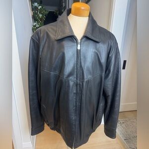 Vintage Roundtree & Yorke Genuine Leather Jacket Black Men’s 2XLT